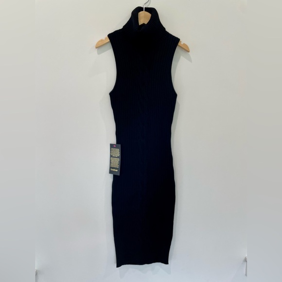 Cowl Neck Knit Sweater Dress - Picture 5 of 6